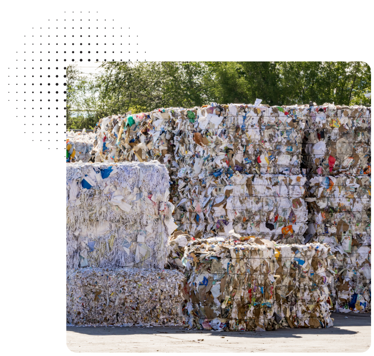 A pile of paper bags stacked on top of each other.